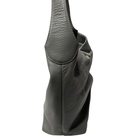 Dooney & Bourke | Pebble Grain Leather Logo Lock Sac in Gray - Picture 11 of 11